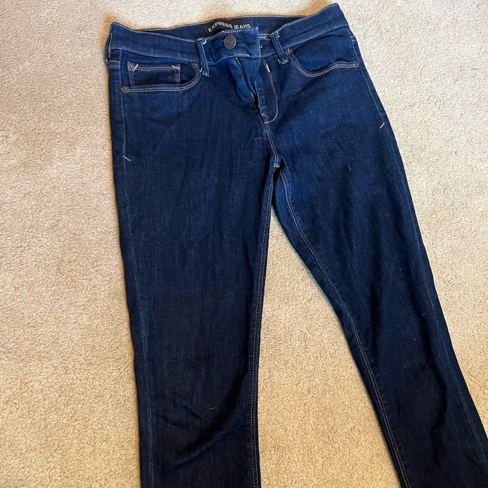 Dark wash denim jeans